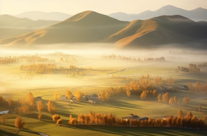 秋冬清晨草原日出摄影图,高清,摄影图,摄影图片,图片大全,摄影图免费下载